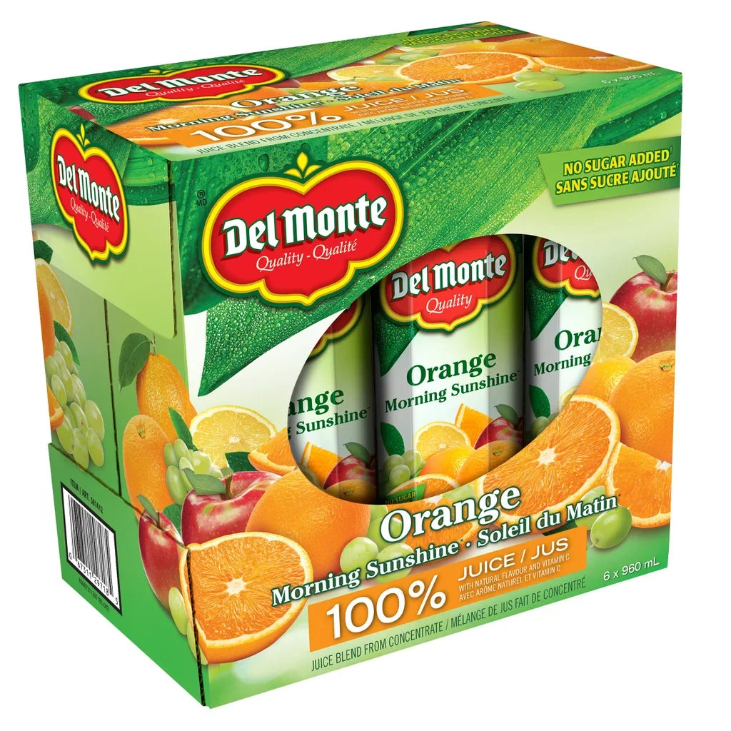 Del Monte Orange Juice, 6 x 960 mL