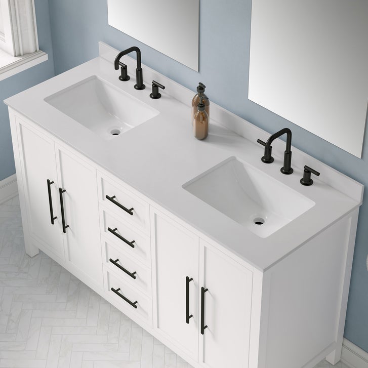 OVE Decors Eliot 60 in. Vanity with Quartz Countertop