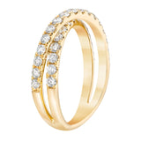Round Brilliant Diamond Crossover Ring (0.90 ctw)
