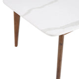 Luna White Quartz Top Dining Table, 218 cm (86 in.)