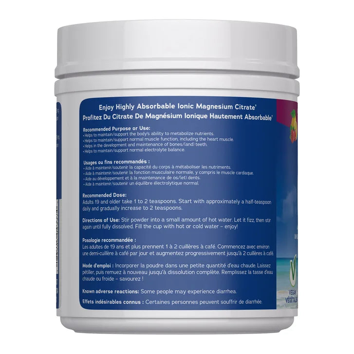 Natural Calm Magnesium Powder Raspberry Lemon - 567 g Powder