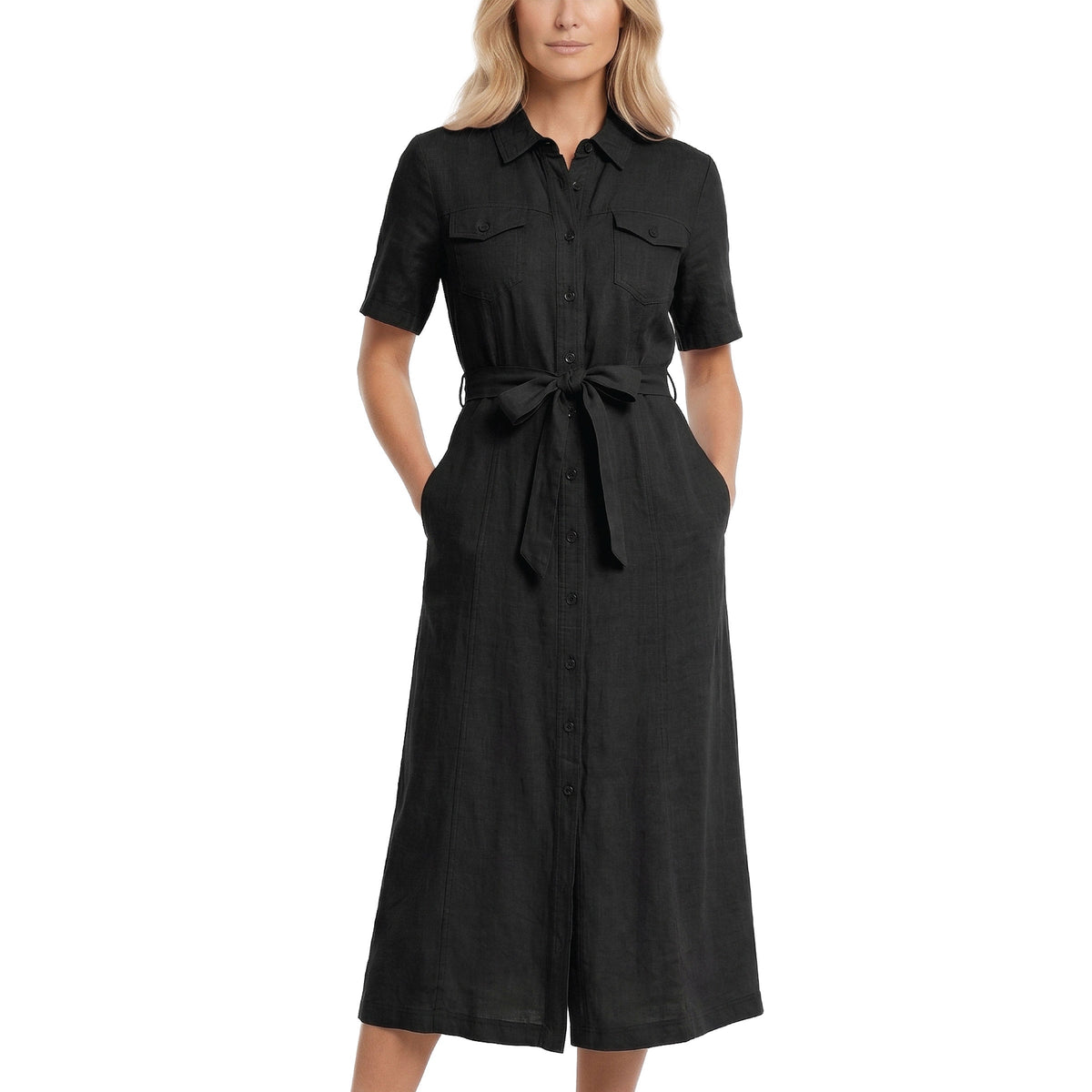 Simon Chang Women's Belted Midi Dress