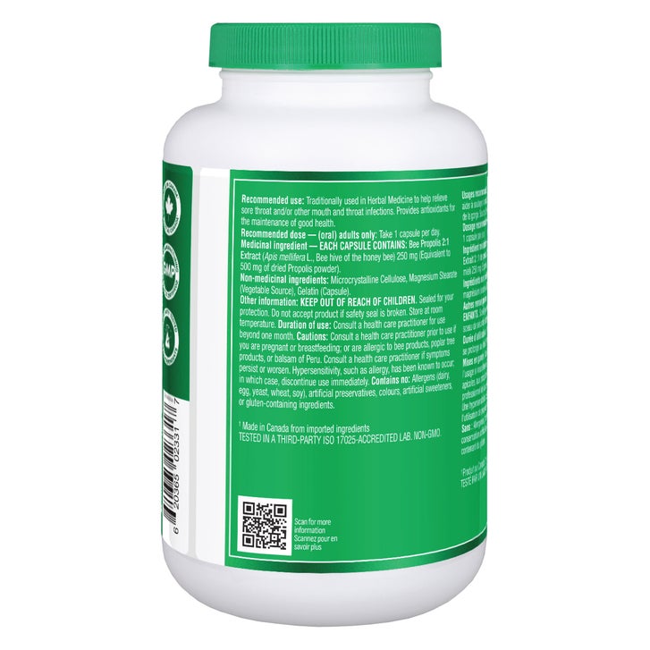 Organika Bee Propolis 500 mg, 2 x 200 Capsules