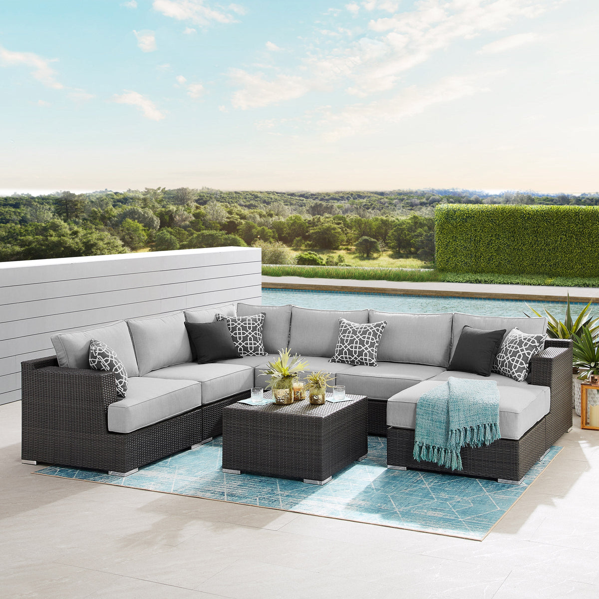 Niko 8-piece Patio Sectional Conversation Set