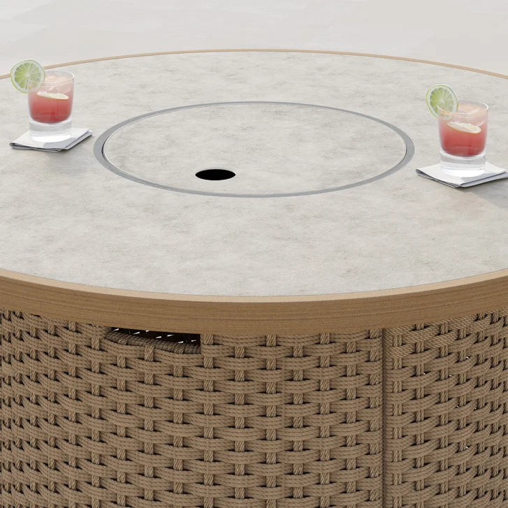 Niko Heritage 5-piece Patio Conversation Set with Fire Table