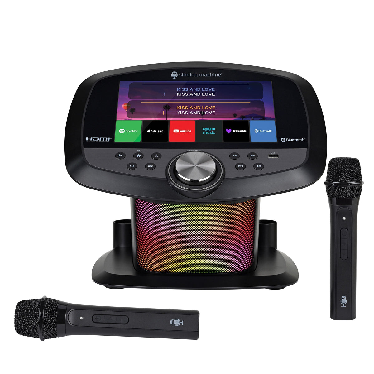 Singing Machine Ultimate Karaoke Party System with Vocal Removal and Two Wireless Microphones