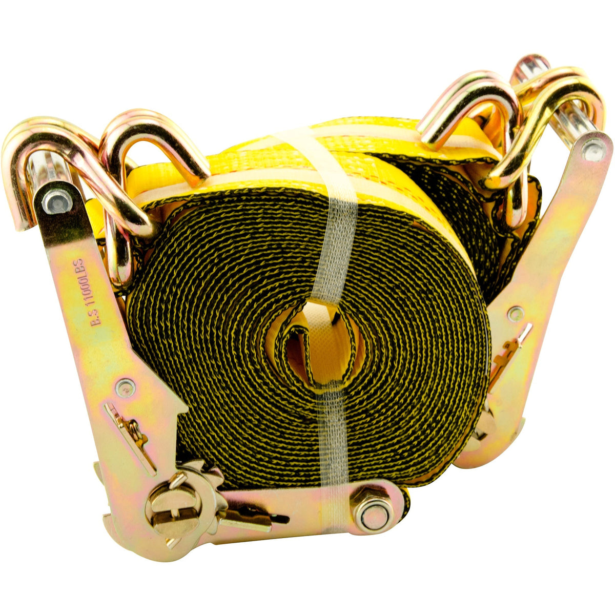 Erickson 8.2 m (27 ft.) Ratchet Strap with Double J Hooks 2-pack