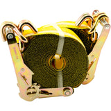 Erickson 8.2 m (27 ft.) Ratchet Strap with Double J Hooks 2-pack