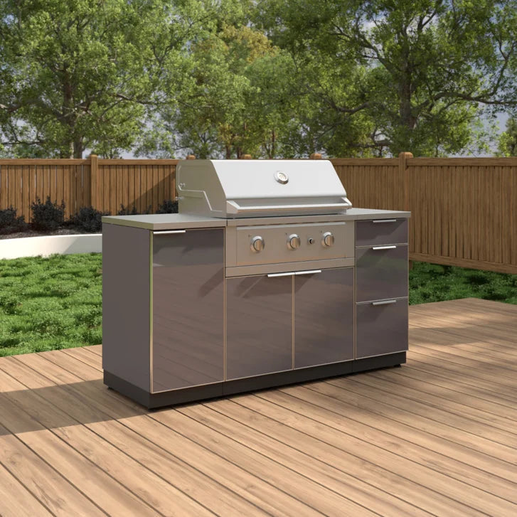 NewAge Products 6-piece Outdoor Kitchen Aluminum Set - Natural Gas Grill