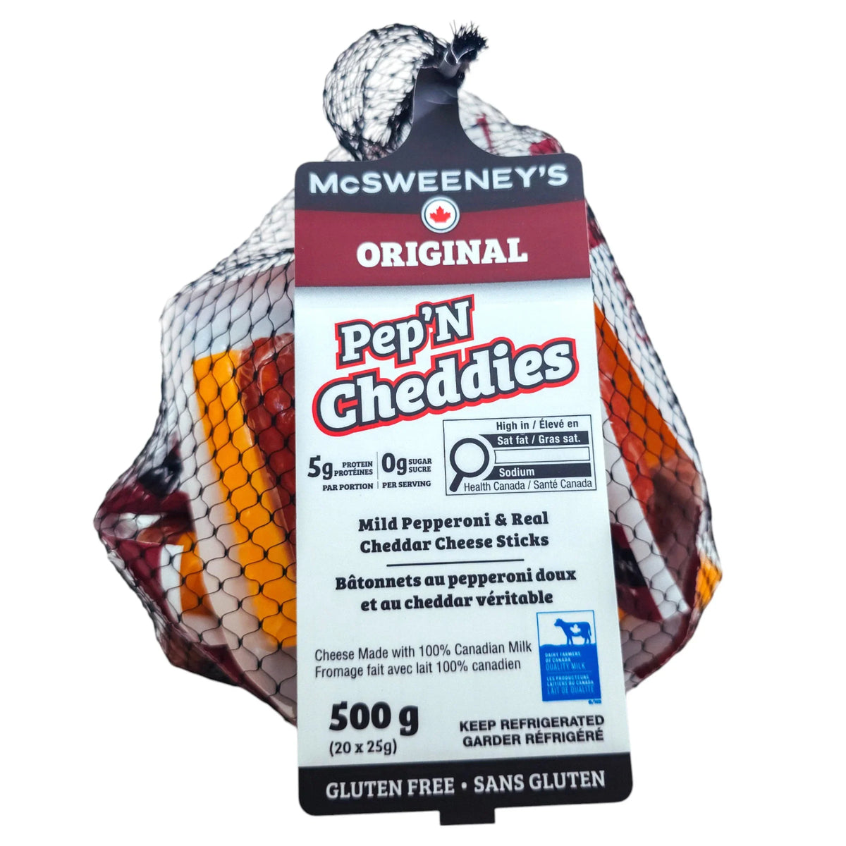 McSweeney's Pep'N Cheddies Cheese Sticks, 20 × 25 g