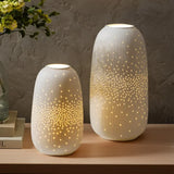 Evergreen LED Porcelain Lantern, 2-piece