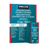 Kirkland Signature Desloratadine Allergy Control 5 mg, 180 tablets