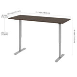 Bestar Upstand 72.4 cm x 182.9 cm (28.5 in. x 72 in.) Height Adjustable Desk