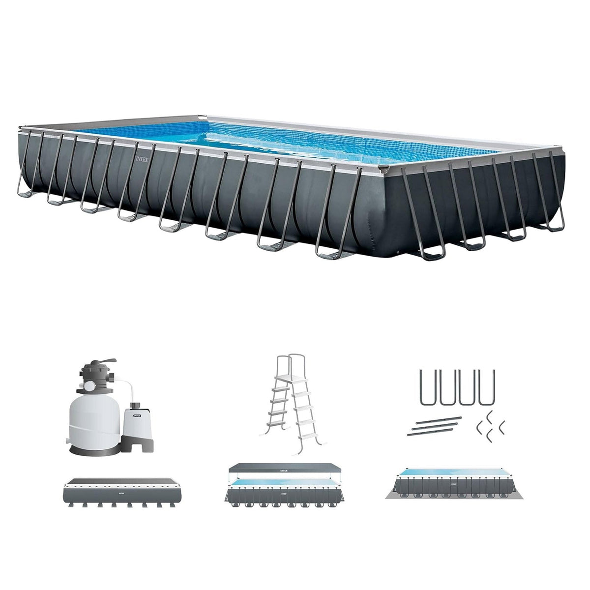 Intex 32 ft. x 16 ft. Ultra XTR Pool Set with Sand Filter Pump
