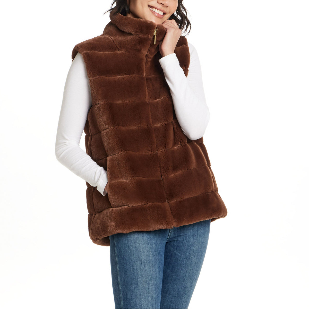 Weatherproof Women's Faux Fur Vest