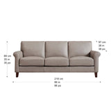Prospera Home Larsen Top-grain Leather Sofa and Loveseat