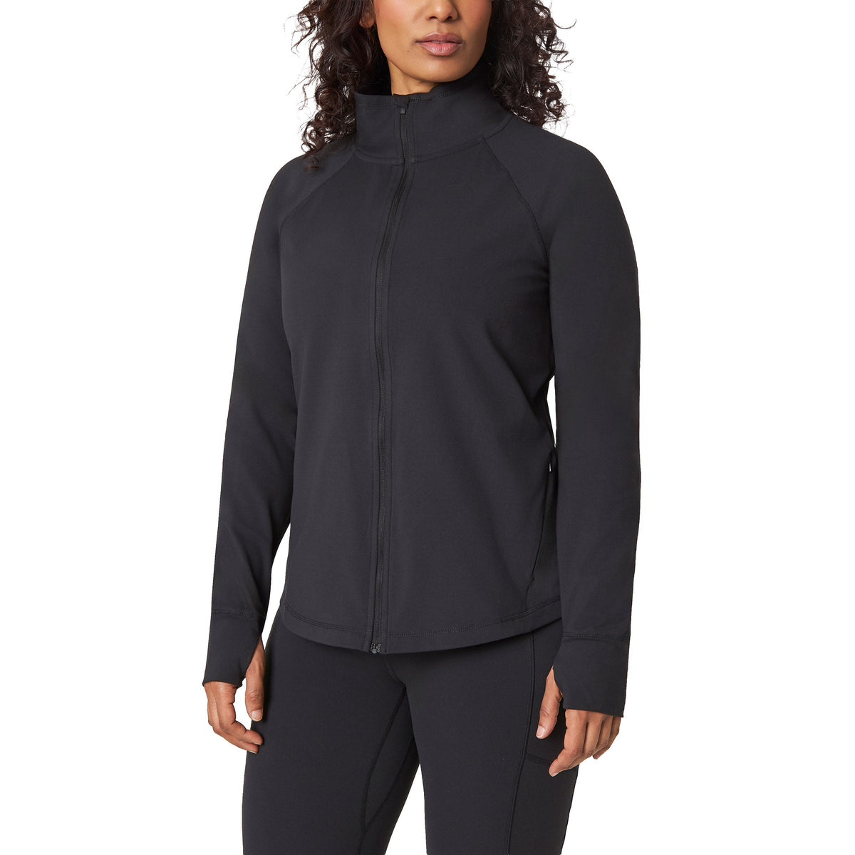 Mondetta Women’s Peached Interlock Yoga Jacket
