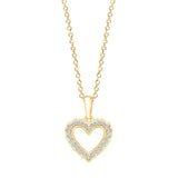Round Brilliant Diamond Heart Pendant (0.15 ctw)