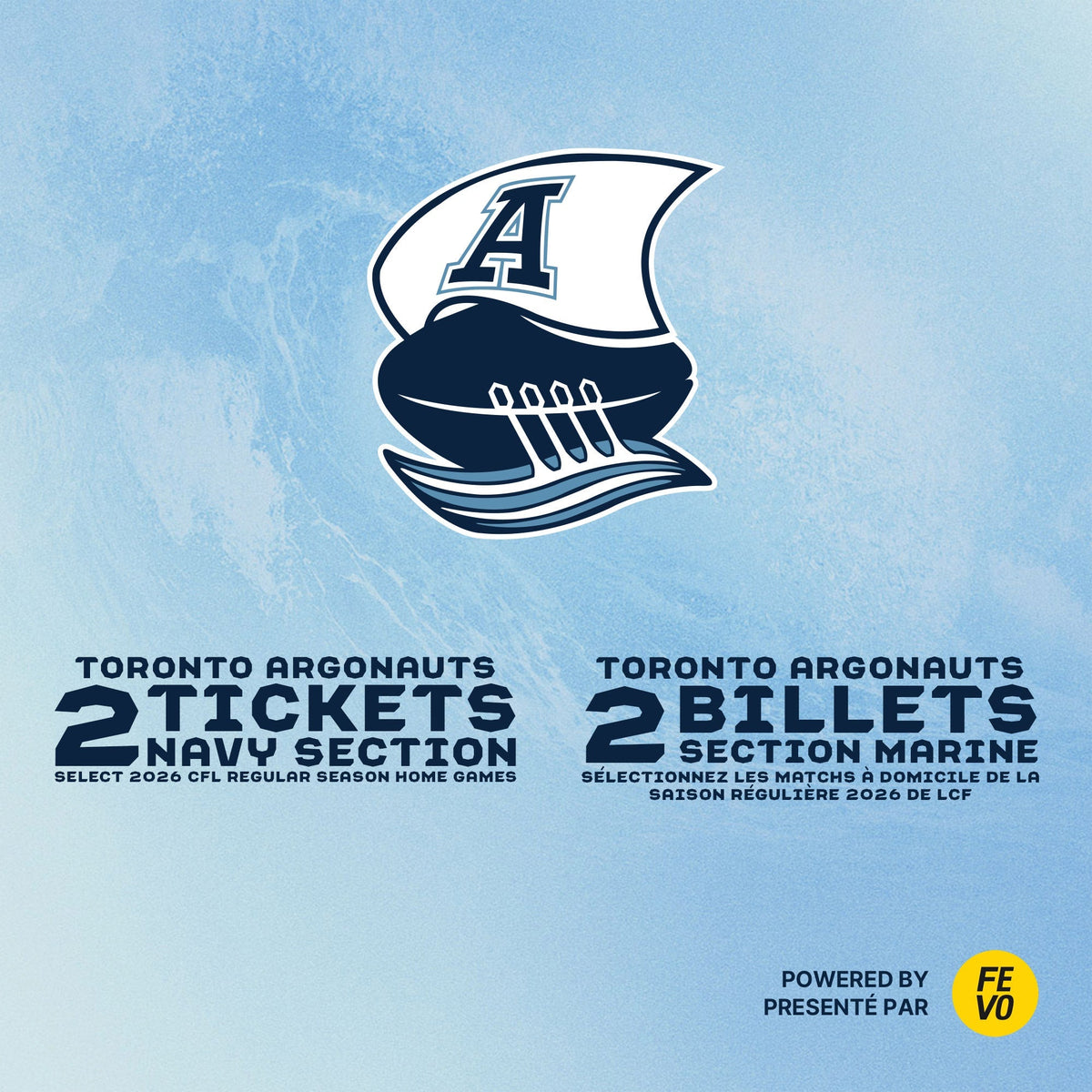 CFL Toronto Argonauts - 2 Tickets