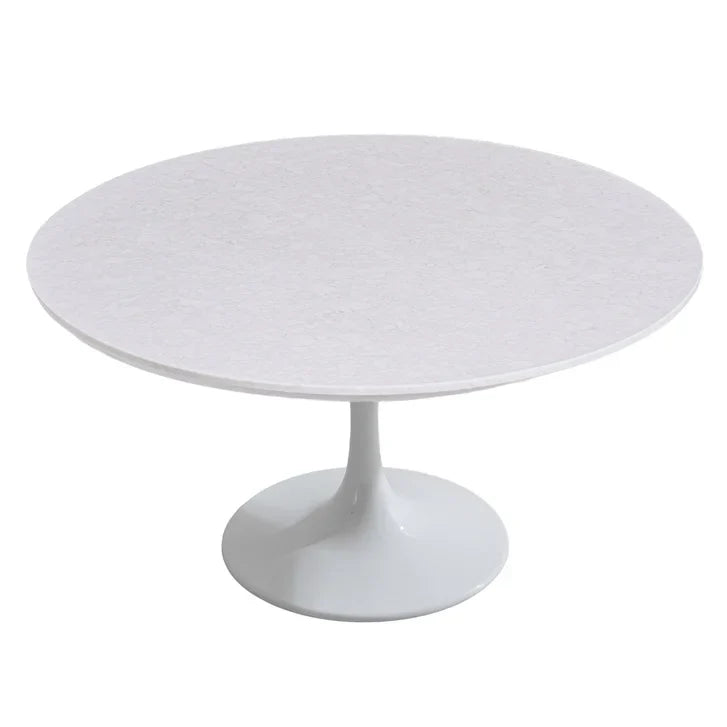 Orchid Round Solid Quartz Dining Table, 132,1 cm (52 in.) diameter