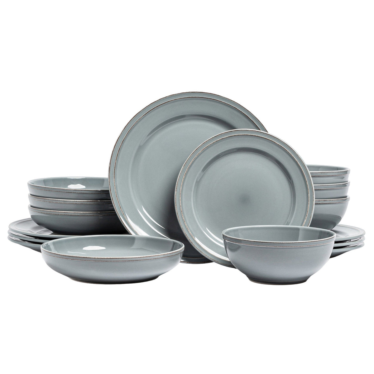 over&back Stoneware Dinnerware Set, 16-pieces