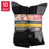 Dickies Men's Dri-Tech Crew Socks, 10-pair