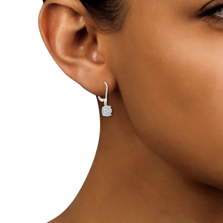Round Brilliant Diamond Drop Earrings (1.00 ctw)