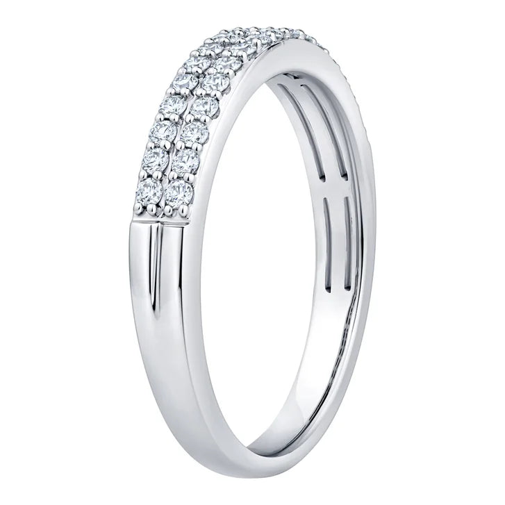Round Brilliant Diamond Two Row Band (0.28 ctw)