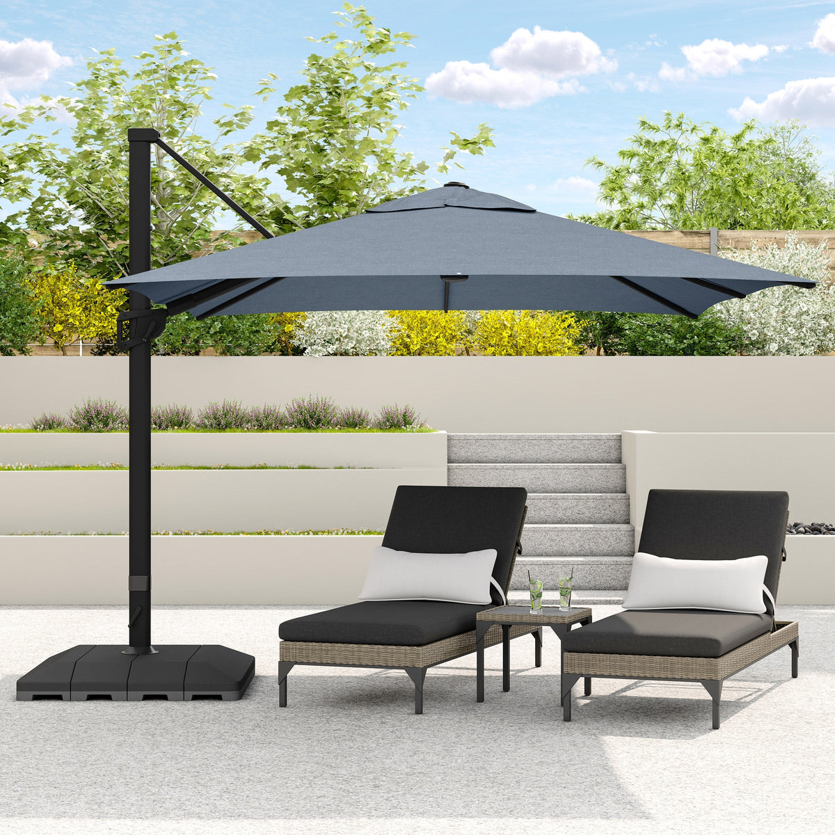 Sirio 4 m x 3 m (13 ft. x 10 ft.) Cantilever Umbrella