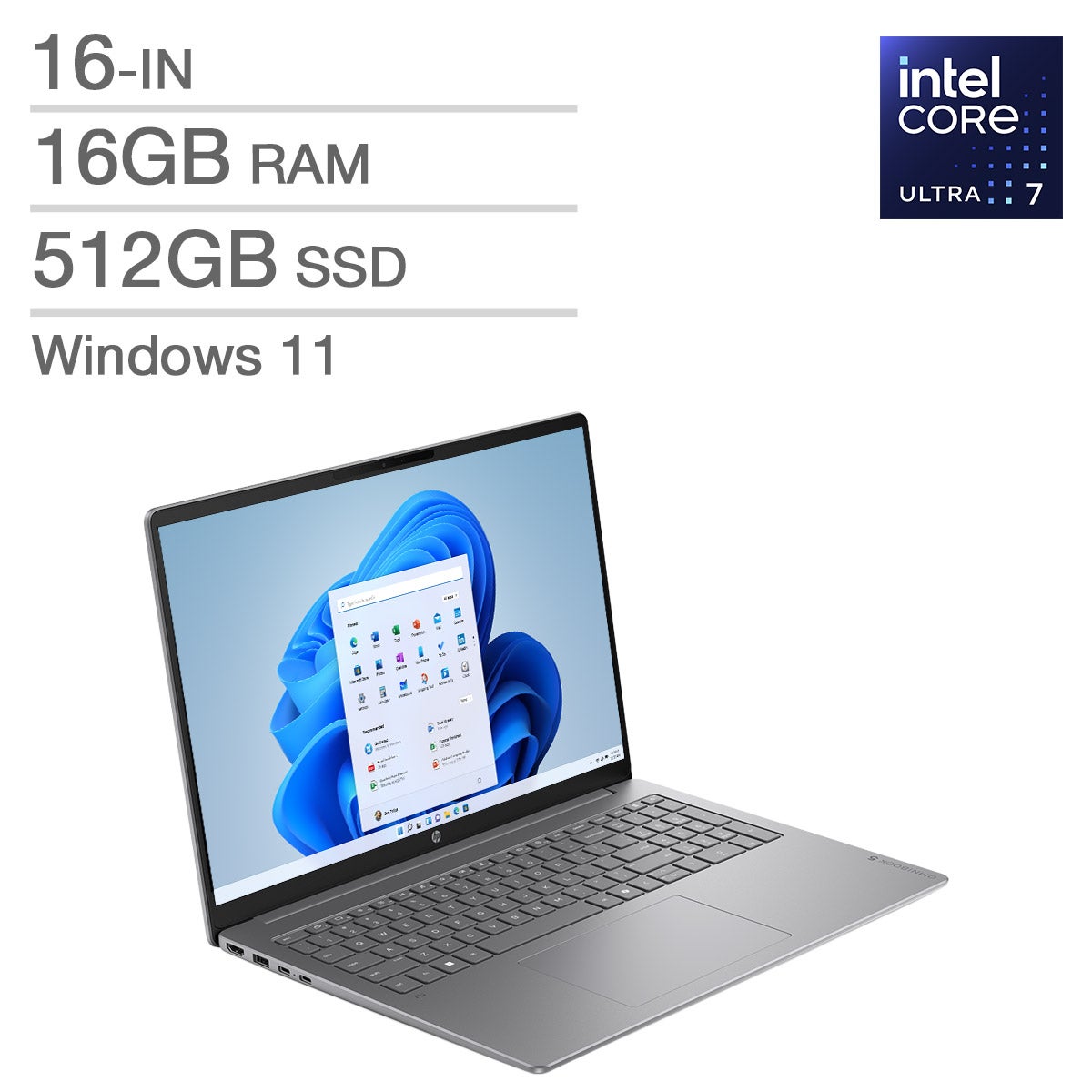 HP OmniBook 5 Next Gen AI OLED Copilot+ PC 16-in Laptop, Intel Core Ultra 7 355 - 16GB RAM, 512GB SSD