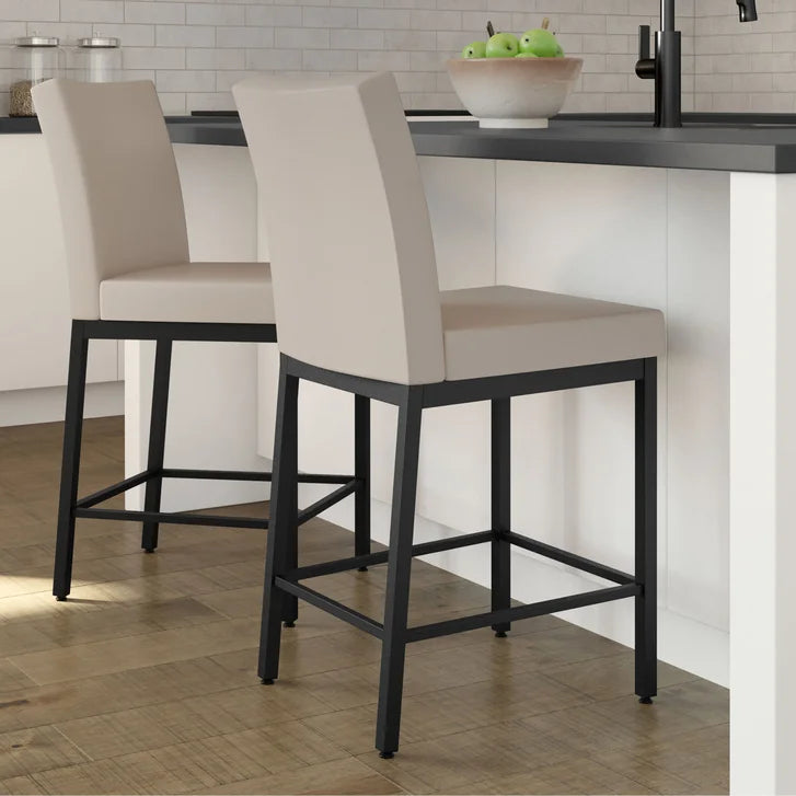Amisco Drift Black Metal Frame Counter Stool