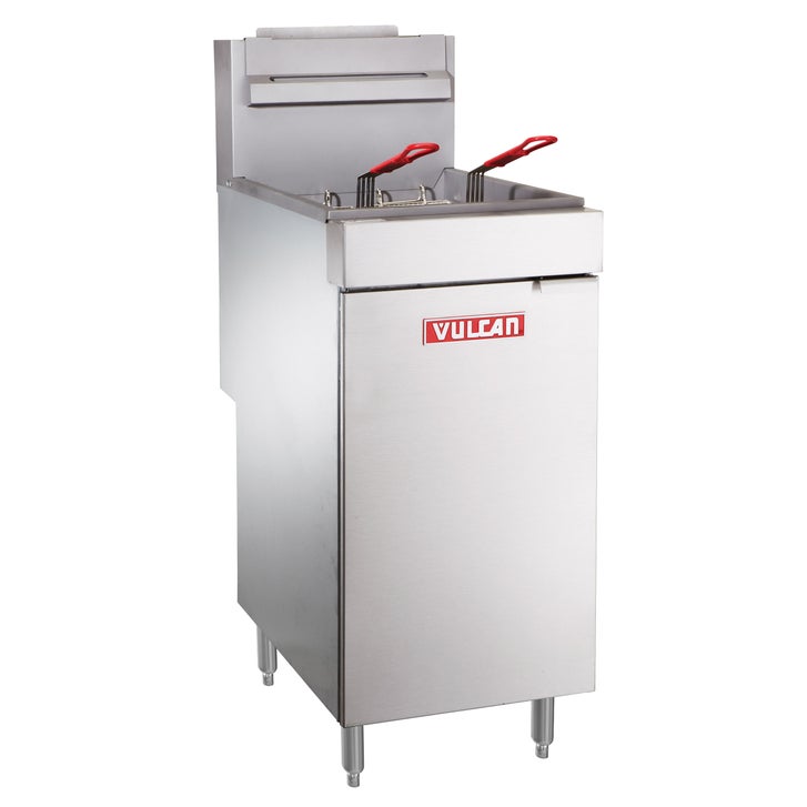 Vulcan 30 in. 50 lb Stainless Steel Commercial Natural Gas Fryer