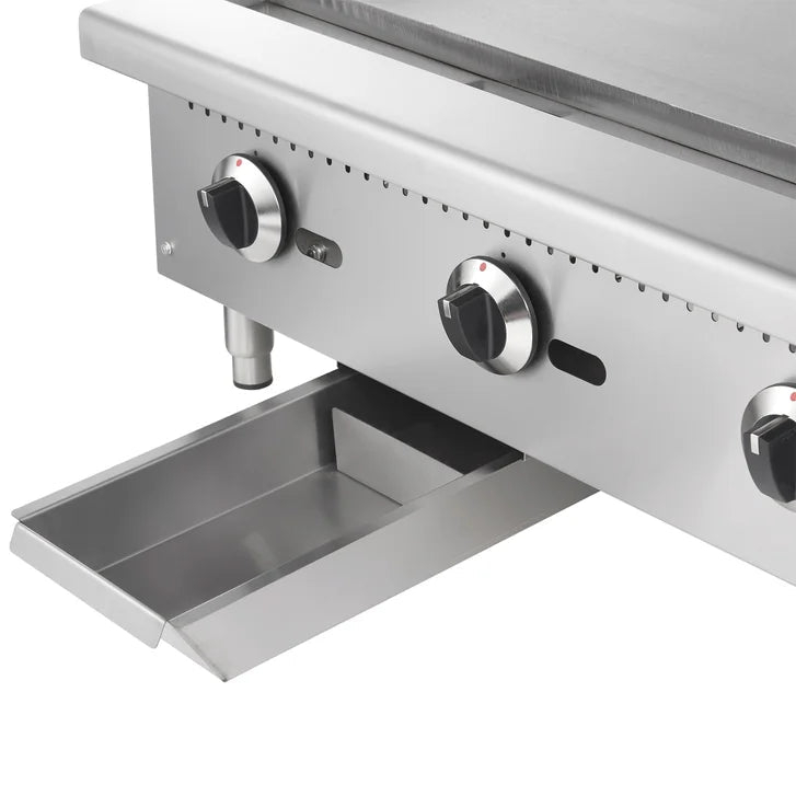 Forno Commercial 36 in. Gas Stainless Steel Manual Control Heavy Duty Griddle