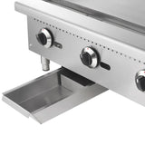 Forno Commercial 36 in. Gas Stainless Steel Manual Control Heavy Duty Griddle