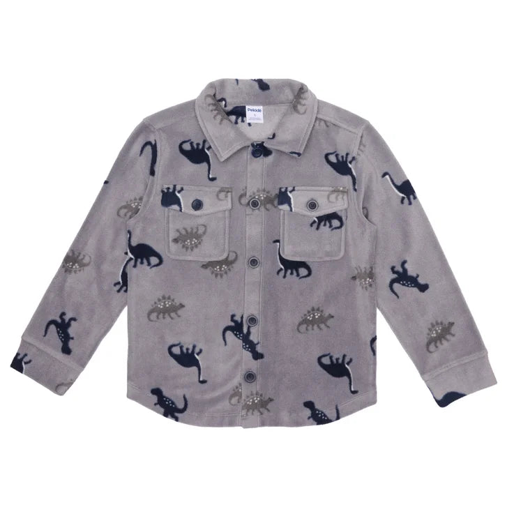 Pekkle Boys' and Girls' Micro Polar Long Sleeve Fleece Shirt and Tee, 2-piece