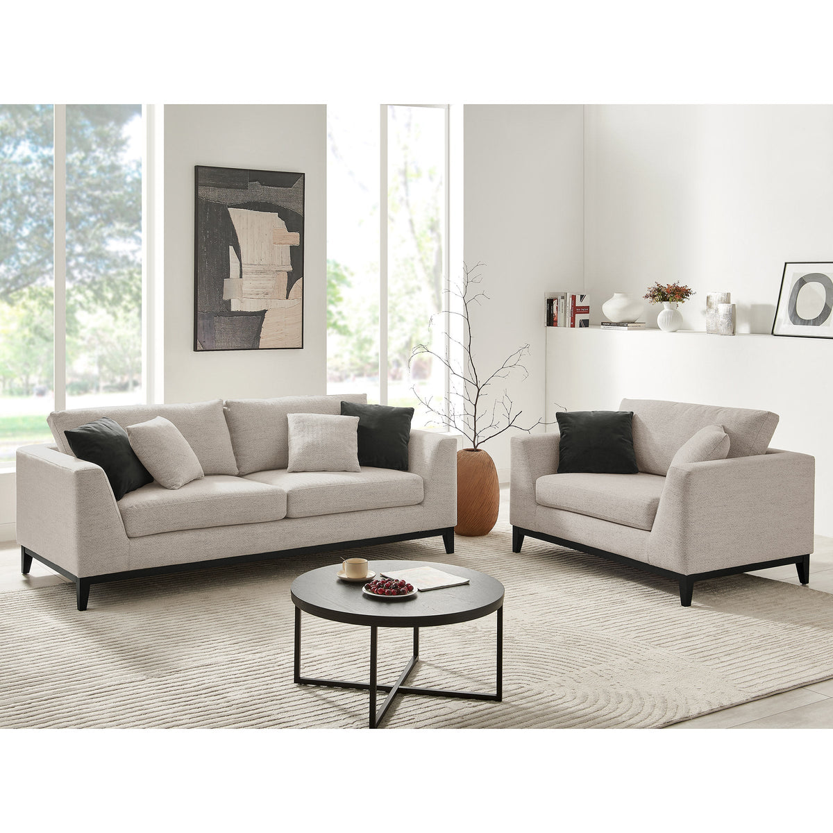 Wynn 2-piece Fabric Sofa & Chair