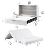 Borealis Double Cabinet Bed with Drawer & Mattress