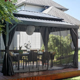 Sojag Alma 10 ft. x 14 ft. Gazebo with Mosquito Netting and Curtains