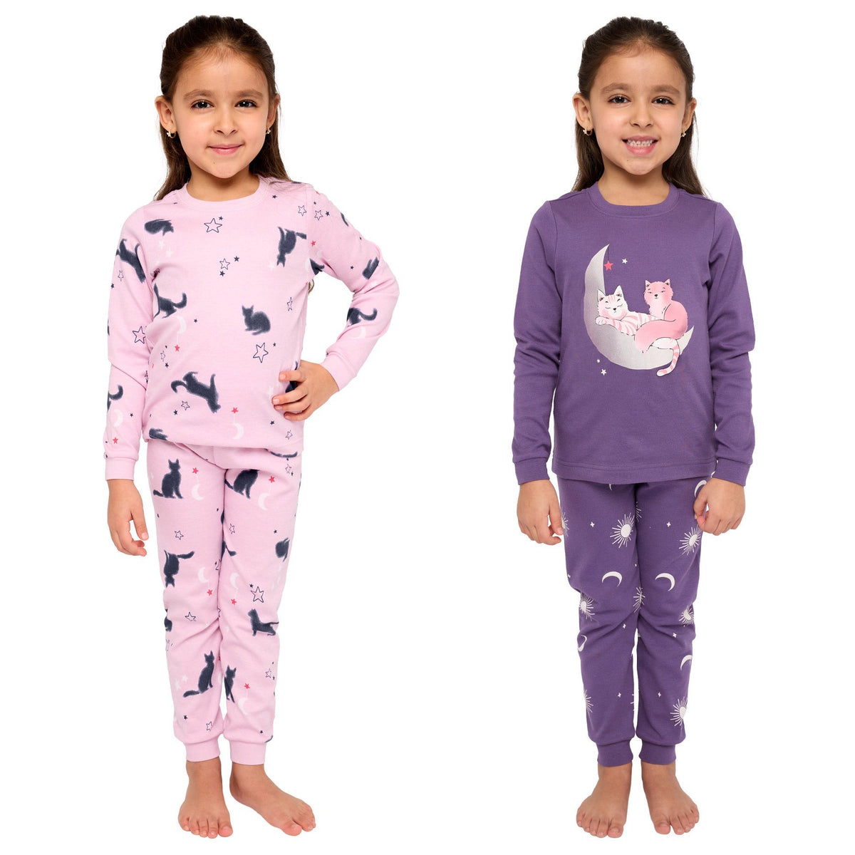 Pekkle Kids Organic Cotton 4-piece Pajama Set