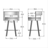 Amisco Browser Brown Frame and Cream Seat Bar or Counter Stool