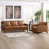 Prospera Home West Park Top-grain Leather Sofa and Chair