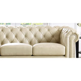 Prospera Home Allington 3-piece Top Grain Leather Chesterfield Living Room Set