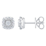 Round Brilliant Diamond Halo Earrings (0.22 ctw)