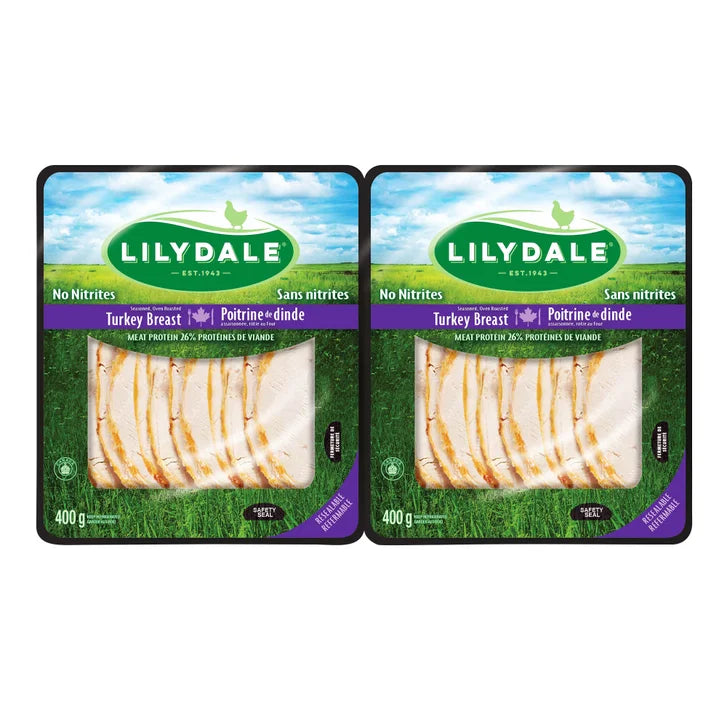 Lilydale Sliced Turkey Breast, 2 × 400 g