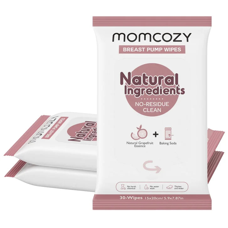 Momcozy Smart Breast Pump + Milk Storage Bags + Breast Pump Wipes