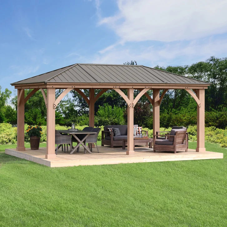 Yardistry Gazebo 12 ft. × 20 ft. with Aluminium Roof