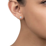 Princess Cut Diamond Stud Earrings (0.48 ctw)