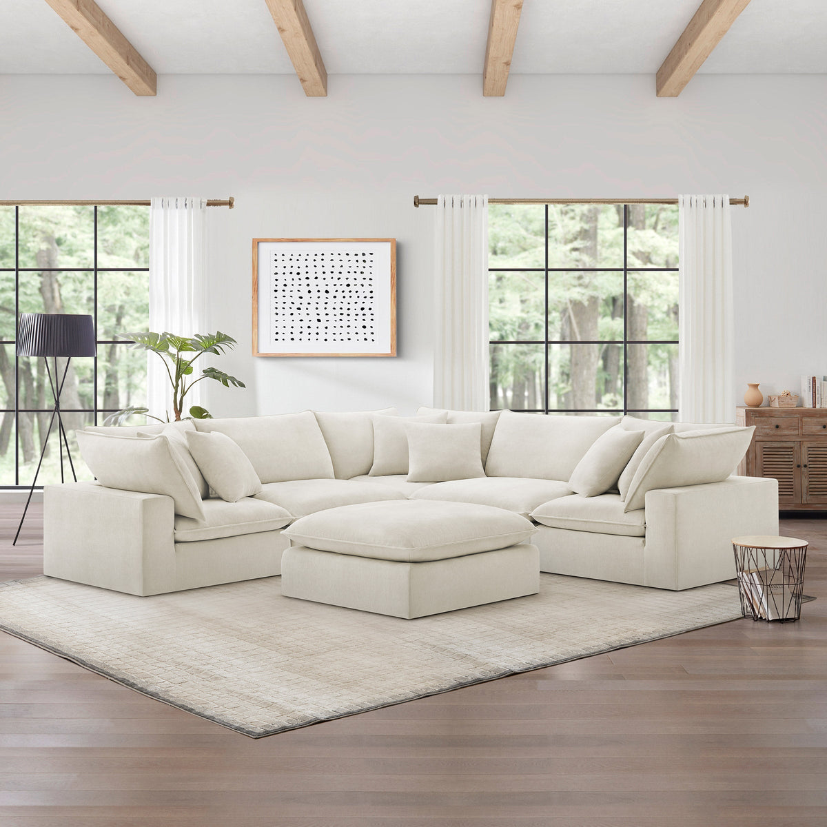 Aiden & Ivy Sereen 6-piece Fabric Sectional