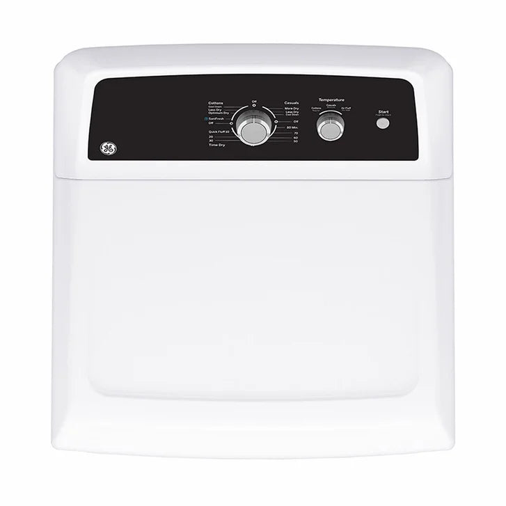GE 6.2 cu. ft. White Electric Dryer with SaniFresh Cycle