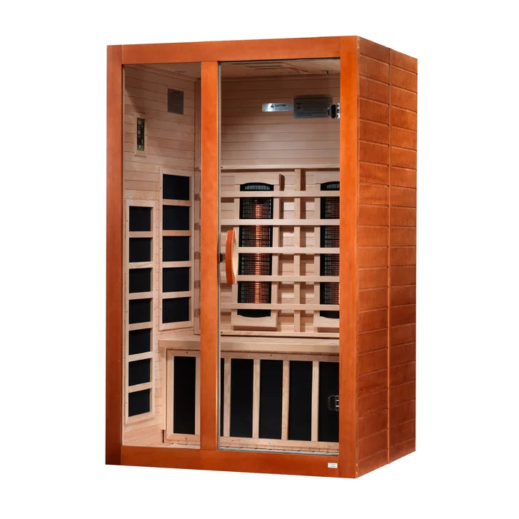 Dynamic Saunas Santiago 2-person Canadian Hemlock Full Spectrum Ultra Low EMF Infrared Sauna